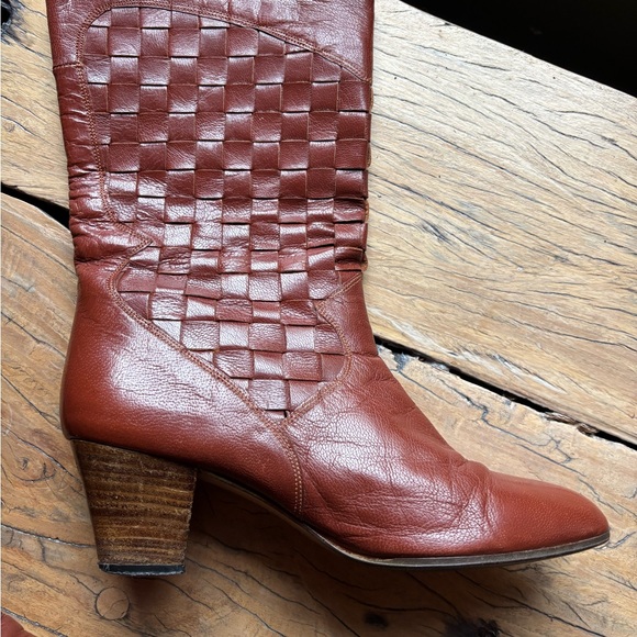 Vintage 80s 90s Frye Brown Leather Women's Boots - Picture 2 of 10